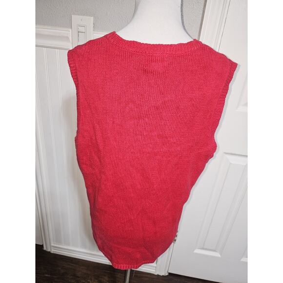 Ugly Christmas SWEATER VEST Holiday Women's Size Large Red VTG Nut Cracker - Picture 4 of 9